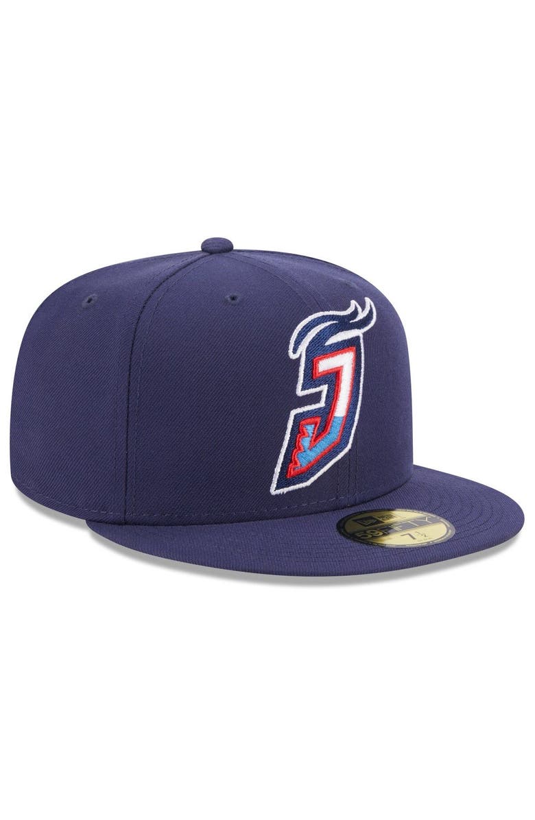 New Era Men's New Era Navy Jacksonville Jumbo Shrimp Authentic Collection Alternate Logo 59FIFTY Fitted Hat, Alternate, color, Navy