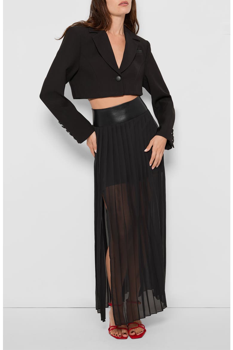 Felice Pleated Skirt, Alternate, color, Black