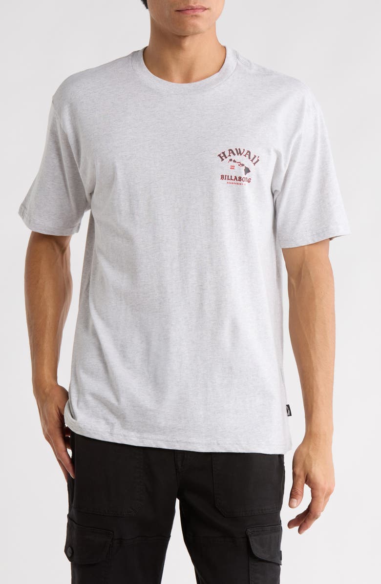Billabong Hawaii Island Chain Graphic T-Shirt, Main, color, Medium Gray Heather