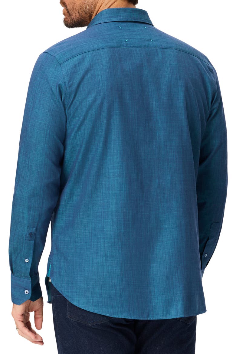 Kerrington Cotton Button Up Shirt, Alternate, color, TURQUOISE