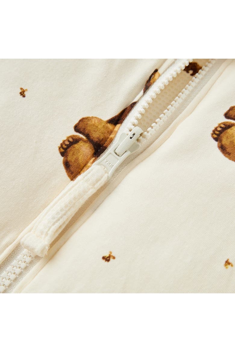 Reversible Waffle Knit Hooded Jacket, Alternate, color, Honey Bear