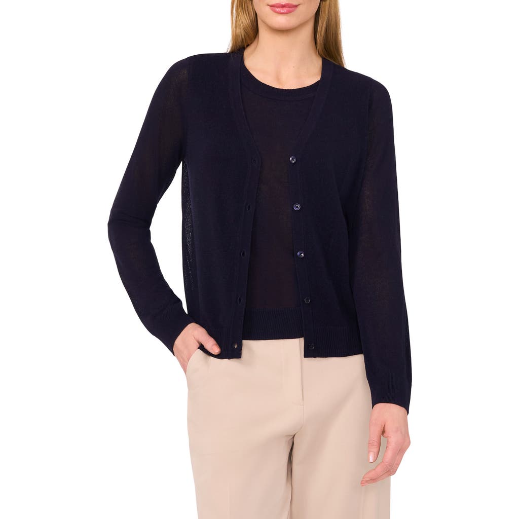 Halogenr Halogen(r) V-neck Cardigan In Classic Navy