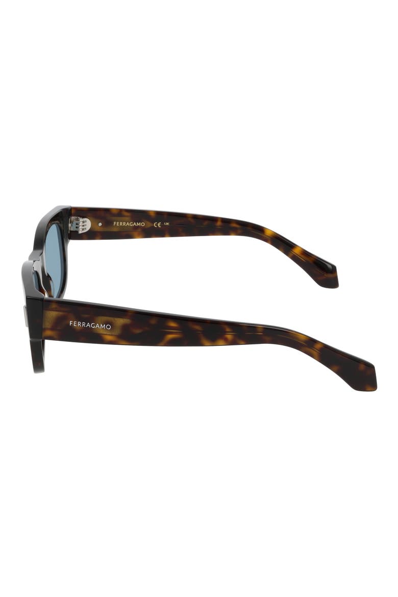 51mm Modified Rectangular Sunglasses, Alternate, color, DARK TORTOISE