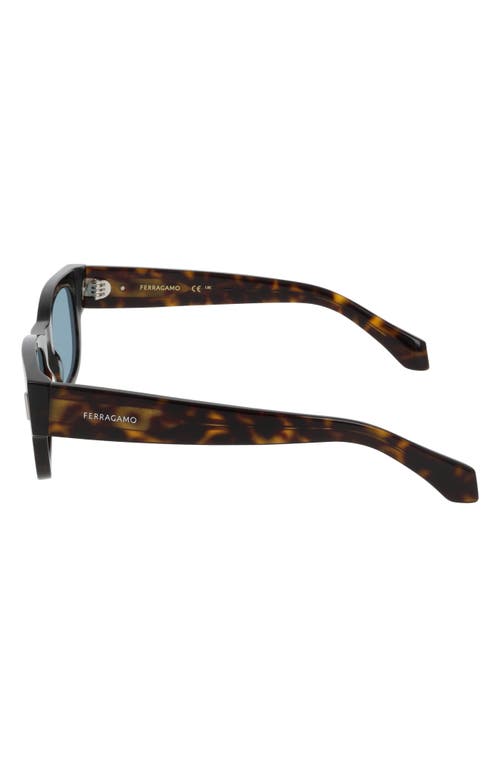 Ferragamo 51mm Modified Rectangular Sunglasses In Dark Tortoise