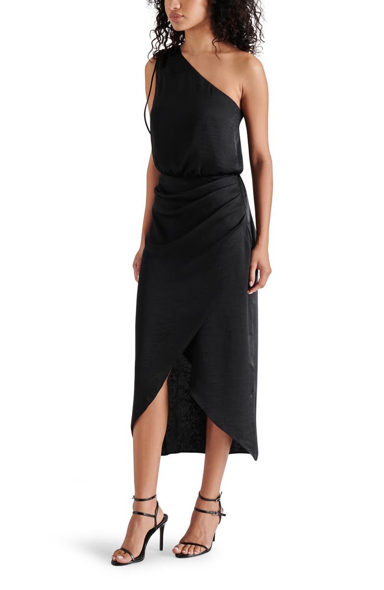 Steve Madden Adele One-Shoulder Satin Maxi Dress, Alternate, color, 