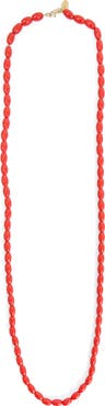 Clare V. Enamel Barrel Chain Necklace