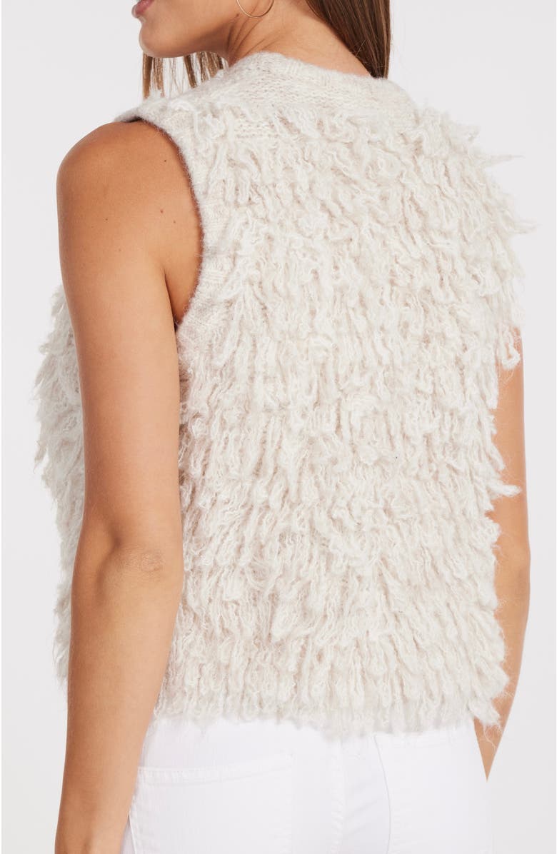 Bishop + Young Miranda Fringe Sweater Vest, Alternate, color, Cloud
