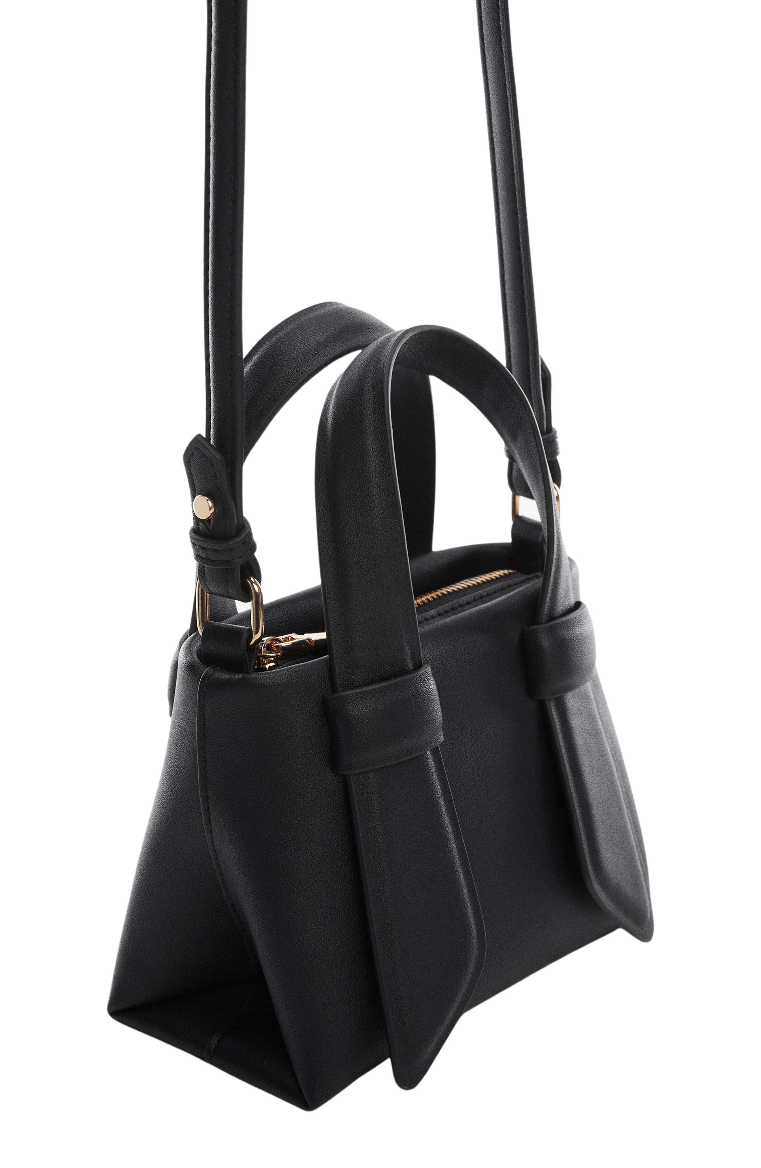 MANGO Faux Leather Crossbody Bag, Alternate, color, 