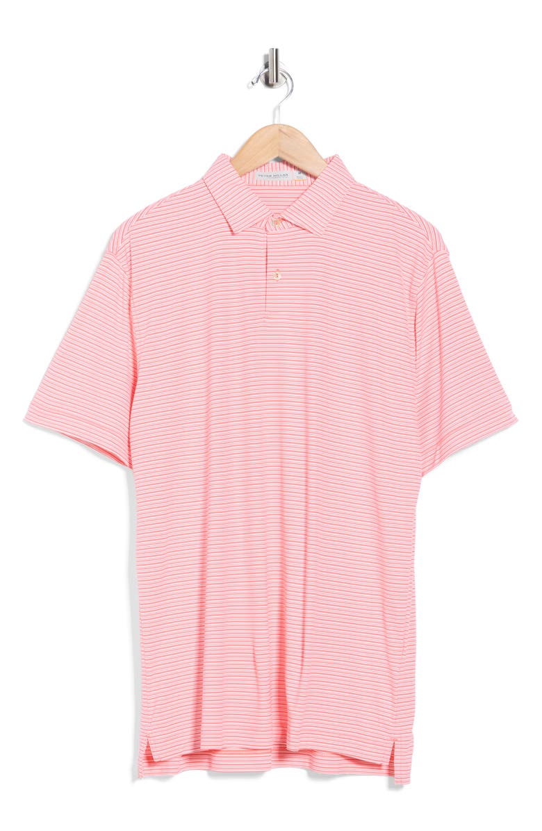 Peter Millar Payne Featherweight Knit Polo, Main, color, Watermelon