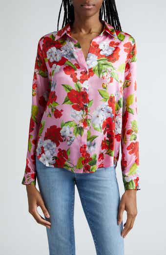 Tyler Floral Silk Button-Up Shirt