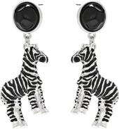 EYE CANDY LOS ANGELES Zebra Drop Earrings