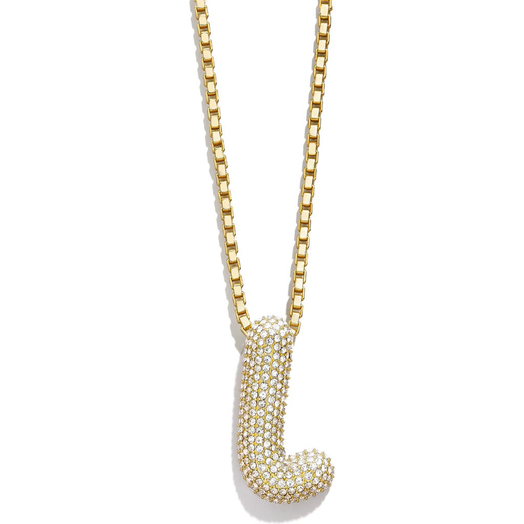 Baublebar Bubble Initial Pendant Necklace In Clear L
