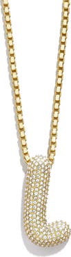 BaubleBar Bubble Initial Pendant Necklace