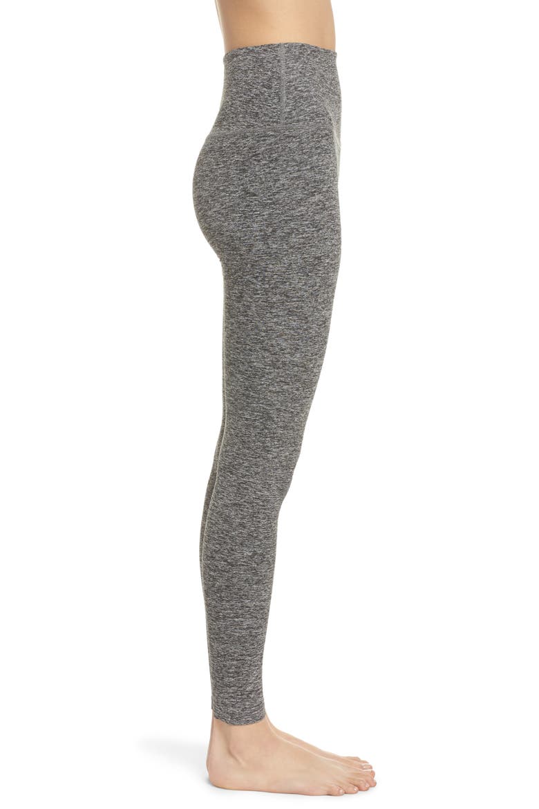 High Waist Leggings, Alternate, color, BLACK SPACE DYE