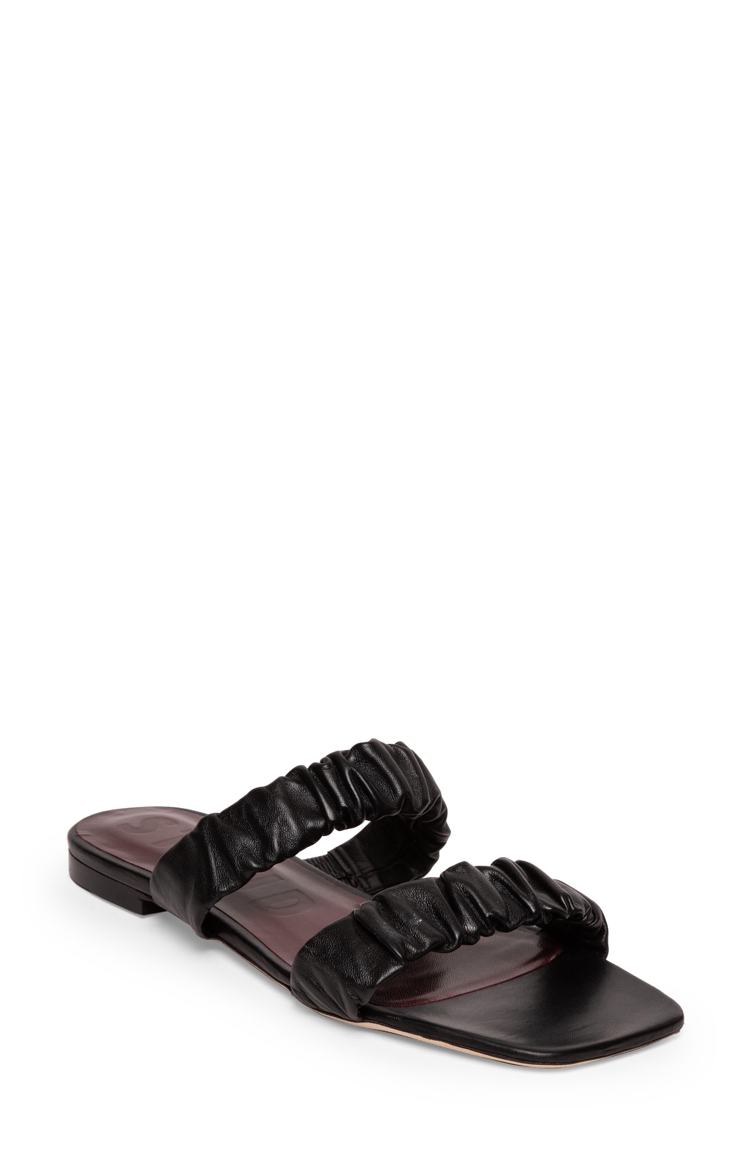 STAUD Maya Ruched Slide Sandal, Main, color, 