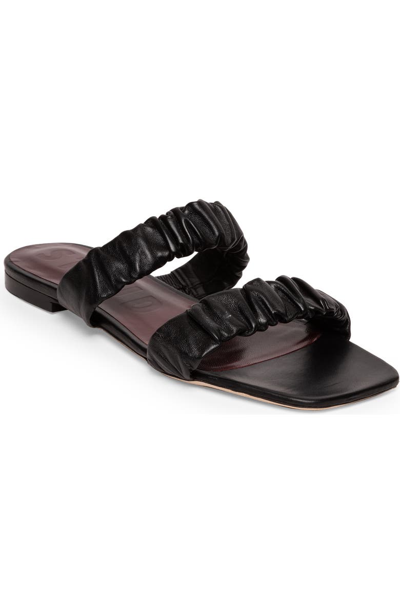 STAUD Maya Ruched Slide Sandal, Main, color,