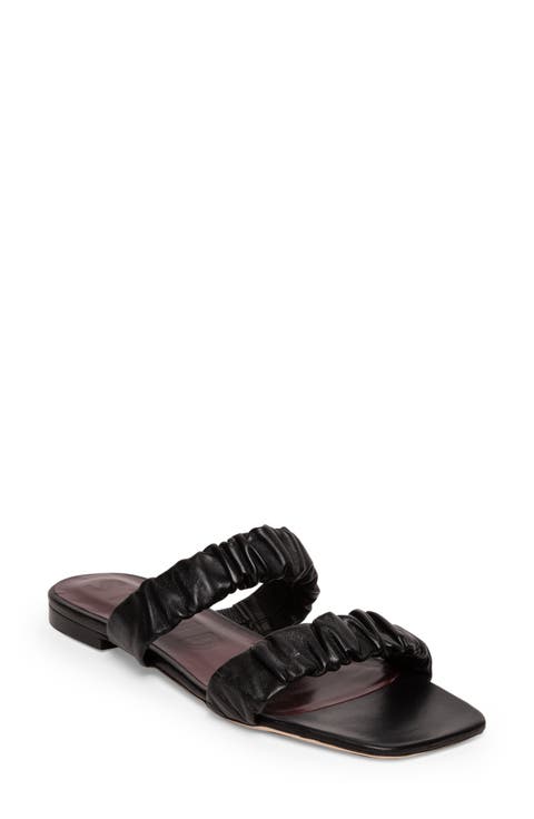 Maya Ruched Slide Sandal (Women)