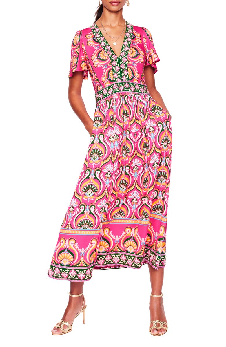 Boden Ellie Print Flutter Sleeve Dress, Main, color,