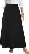 Jessica London Denim Inset Maxi Skirt