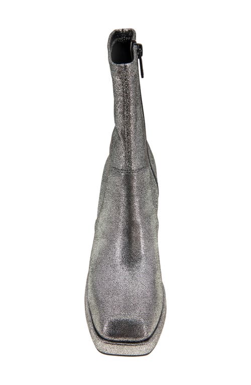 Kenneth Cole New York Block Heel Stretch Bootie In Silver