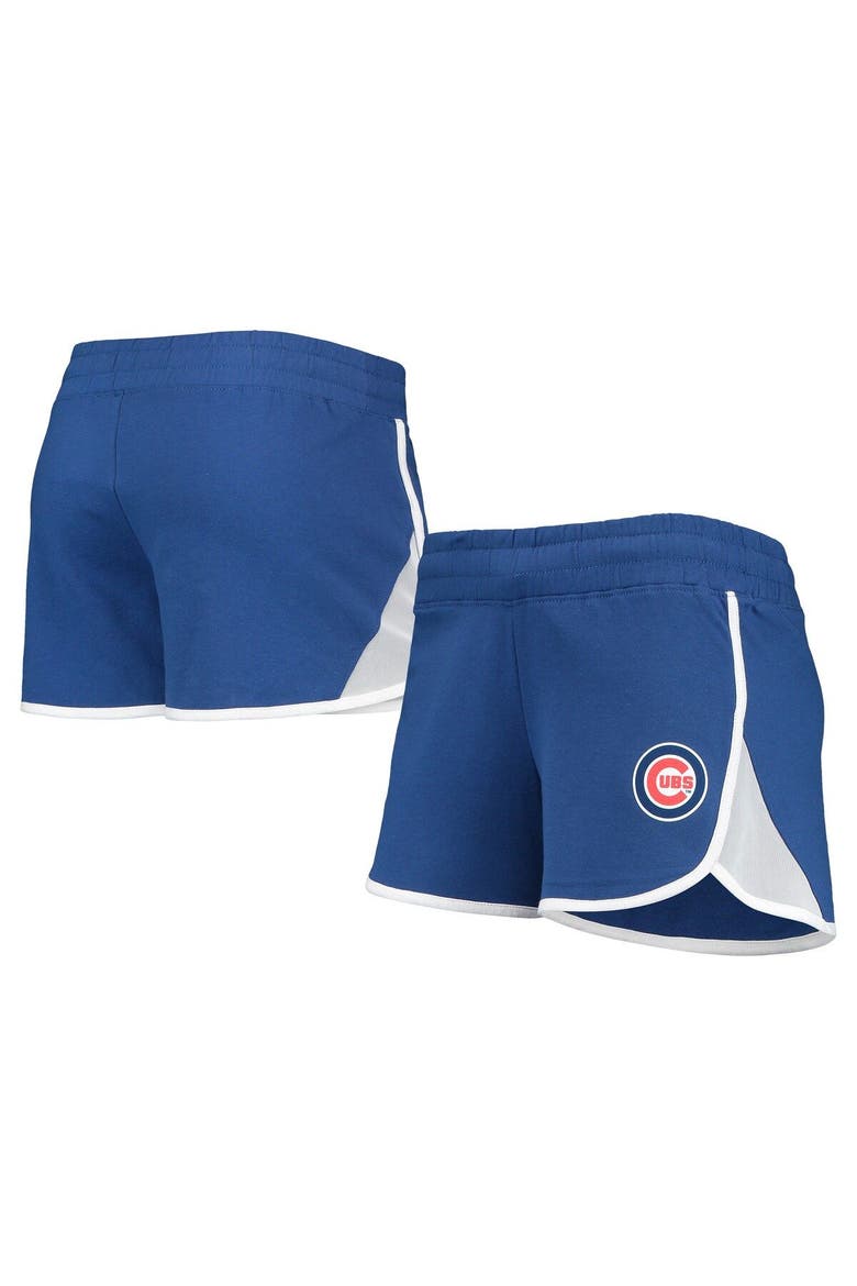Women's New Era Royal Chicago Cubs Stretch French Terry Shorts, Main, color, Royal