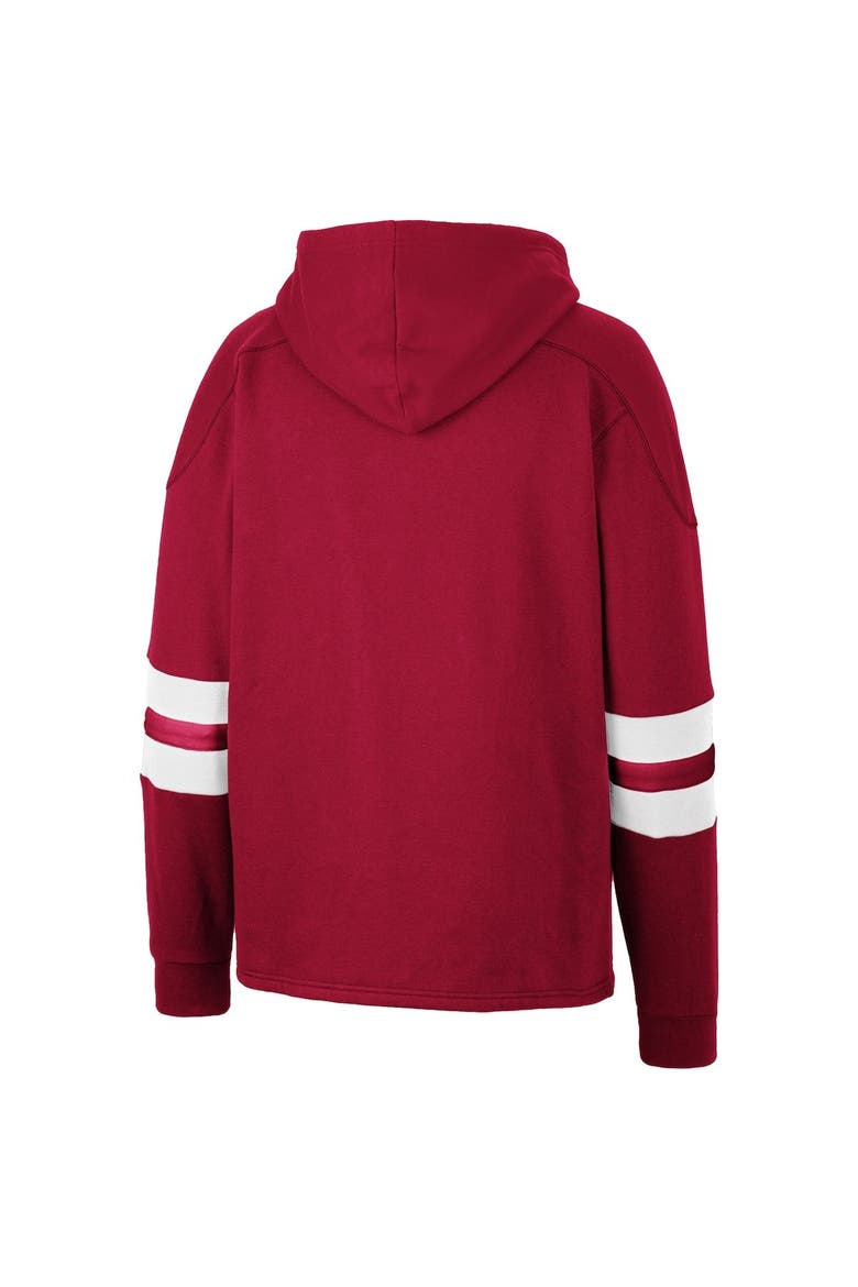 Men's Colosseum Cardinal Stanford Cardinal Lace-Up 4.0 Pullover Hoodie, Alternate, color, Cardinal