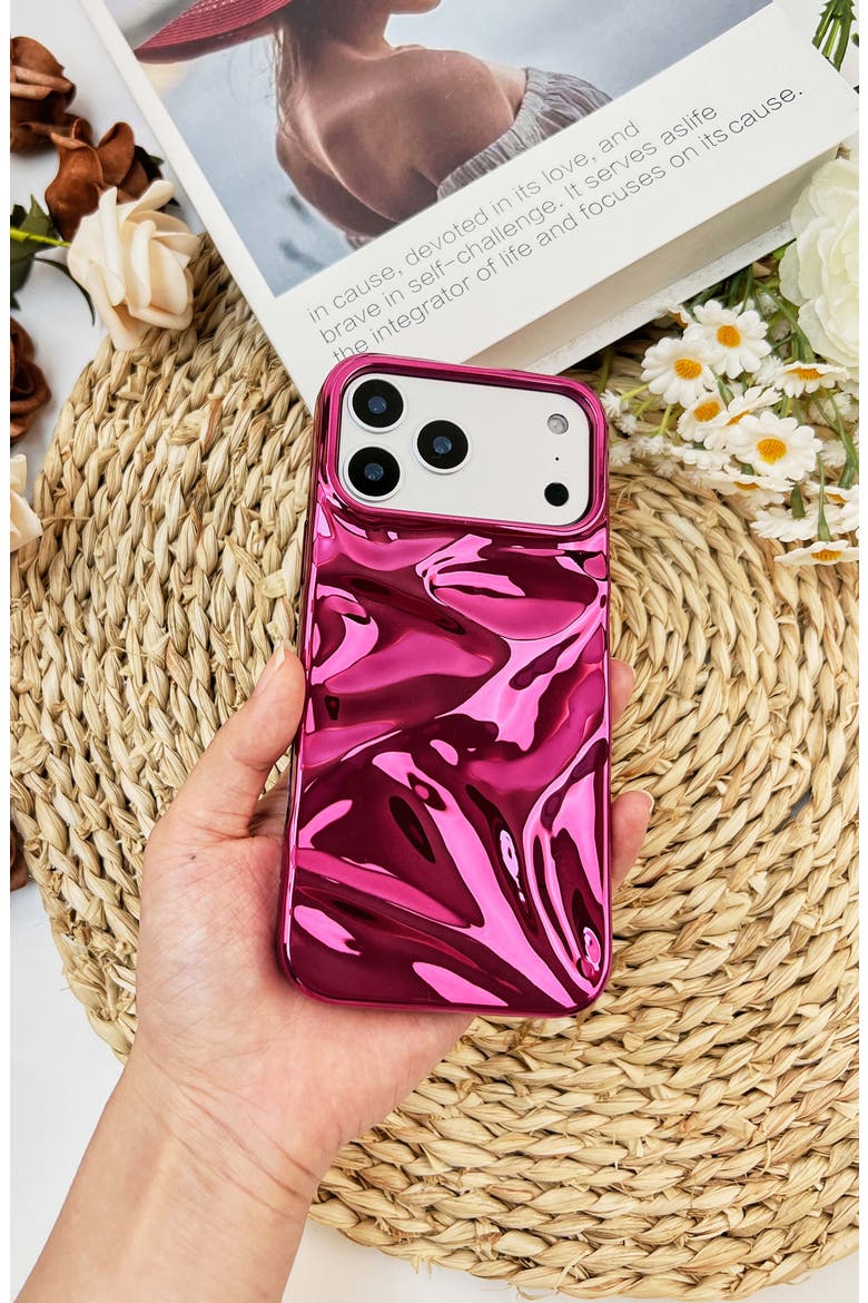 Crinkles iPhone 17 Pro Max, Alternate, color, FUCHSIA