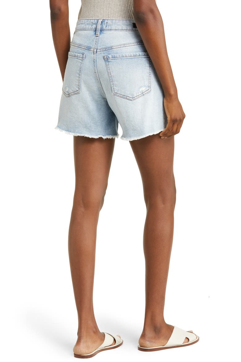Jane Fray Hem High Waist Denim Shorts, Alternate, color, FULL