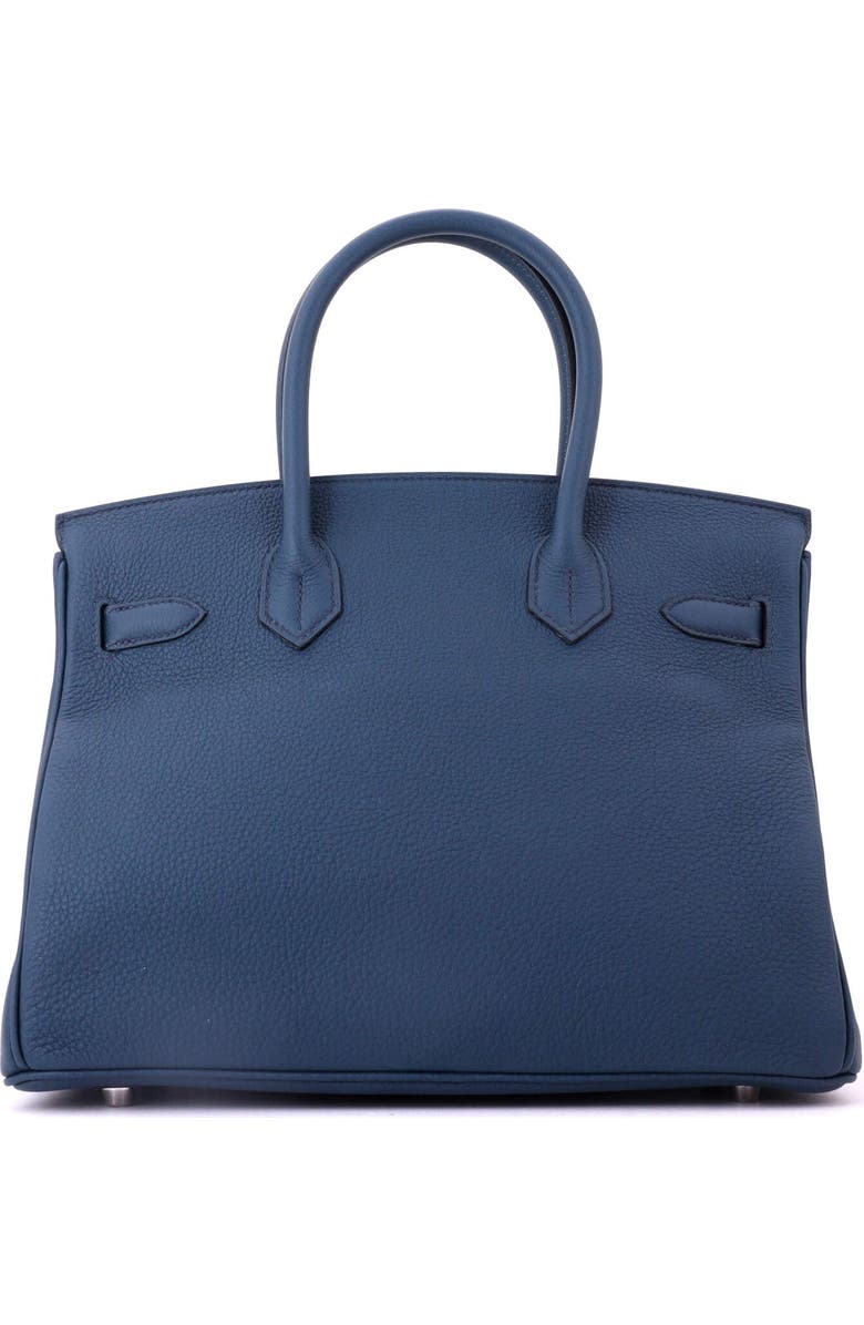 Pre-Owned Hermes Birkin Handbag Blue Togo with Palladium Hardware 30, Alternate, color, Bleu De Prusse