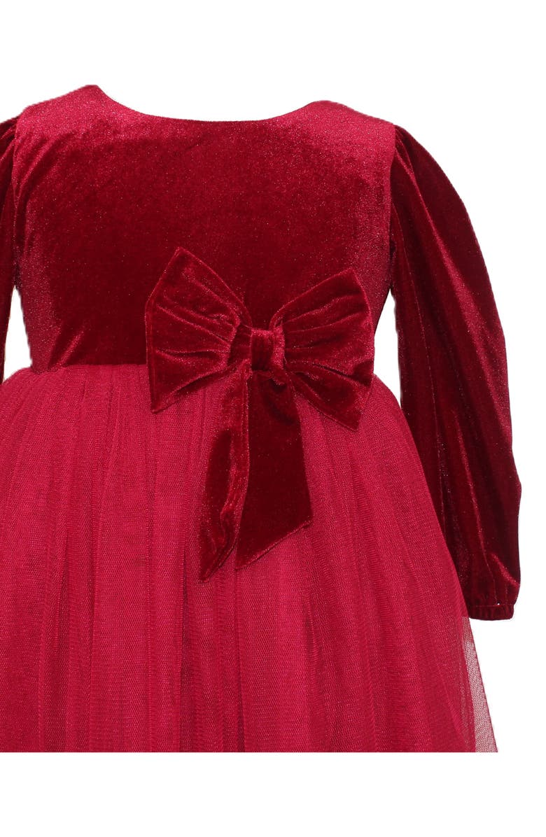 Popatu Kids' Velvet & Tulle Party Dress, Alternate, color, Red