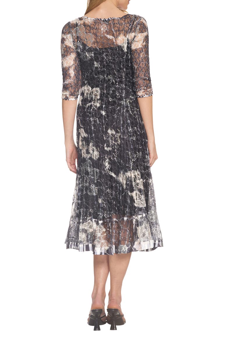 Lace Overlay Cocktail Dress, Alternate, color, EBONY SPRAY