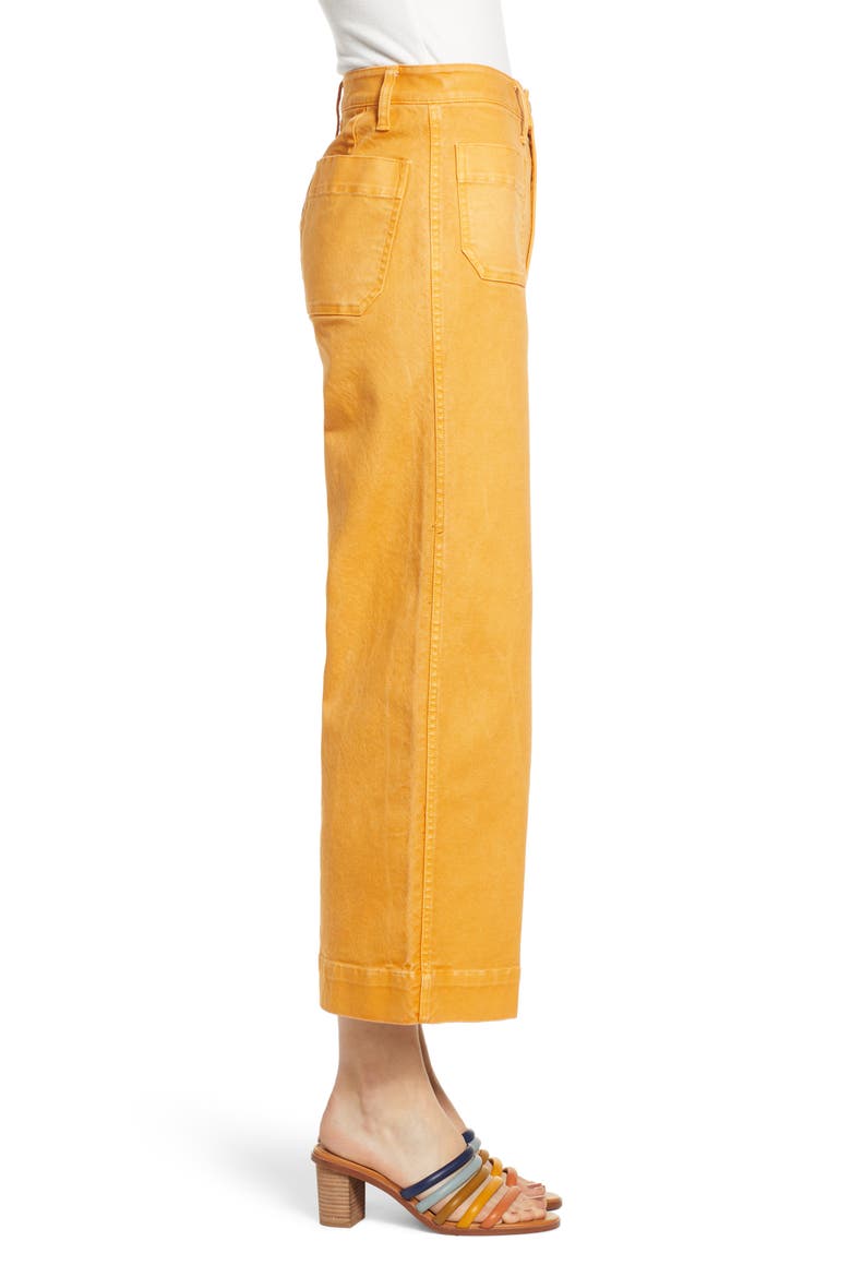 Emmett Crop Wide Leg Pants, Alternate, color, BRIGHT MARIGOLD