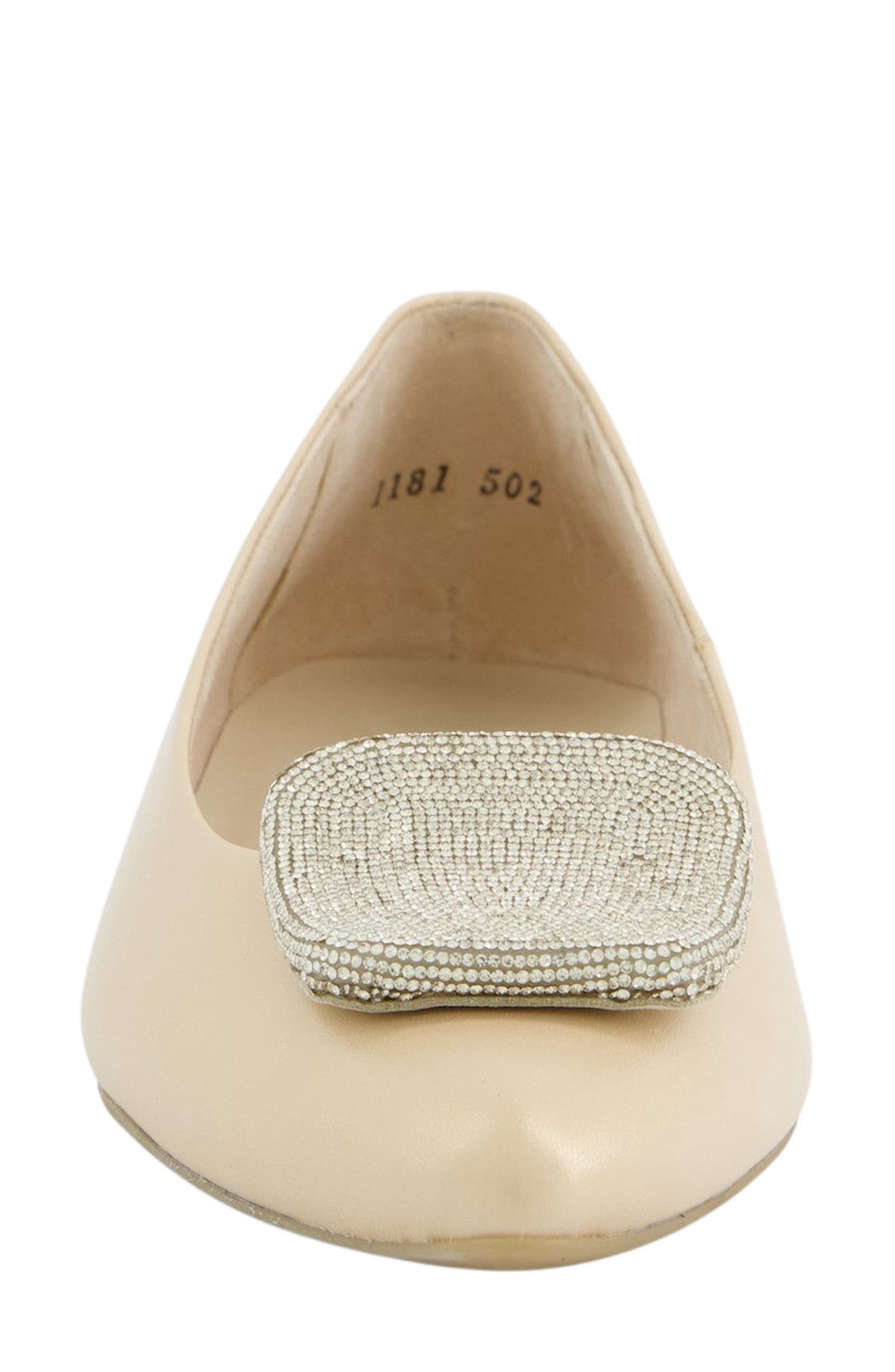 Paul Green Dancer Pointed Toe Flat, Alternate, color, Pearl Shell Soft Nappa