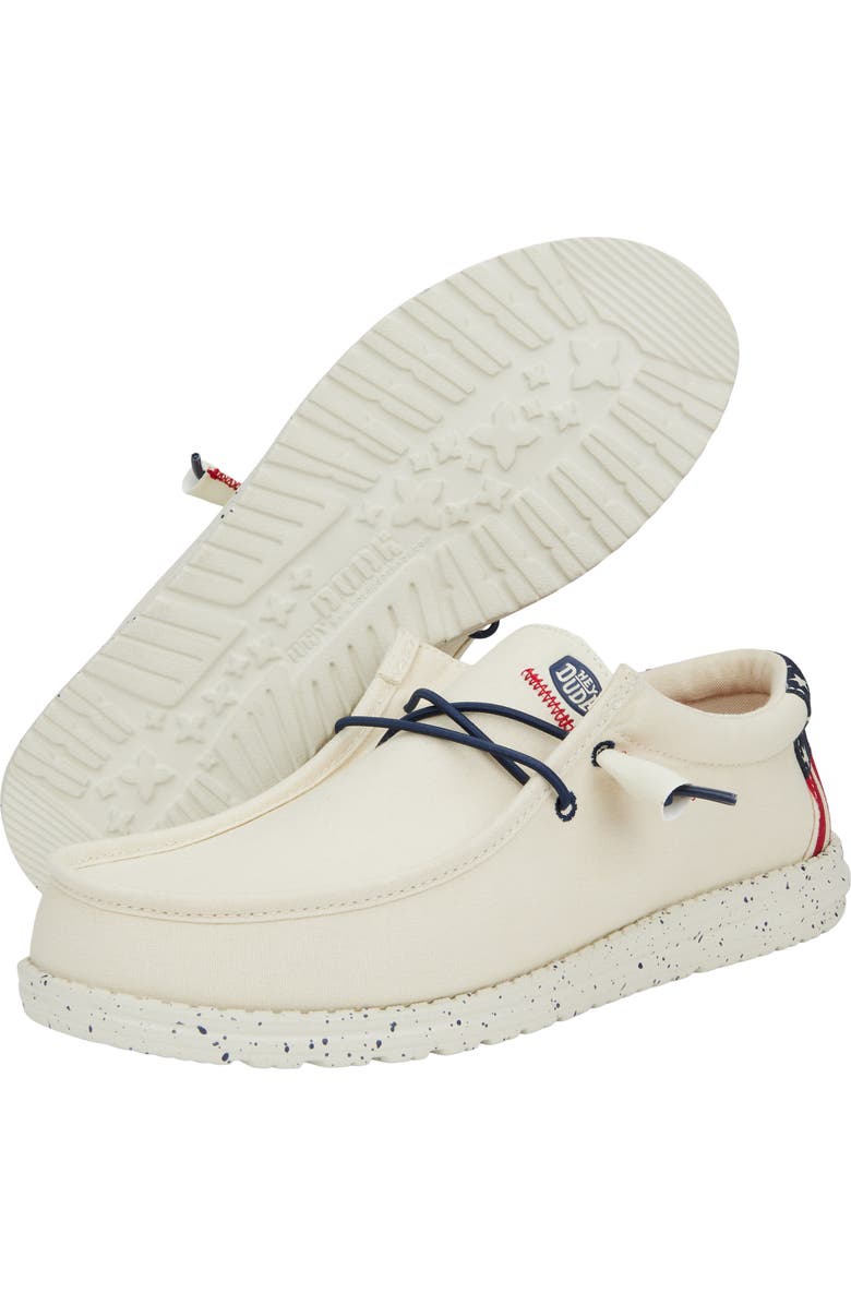 Hey Dude Wally Americana Slip-On, Alternate, color, Off White