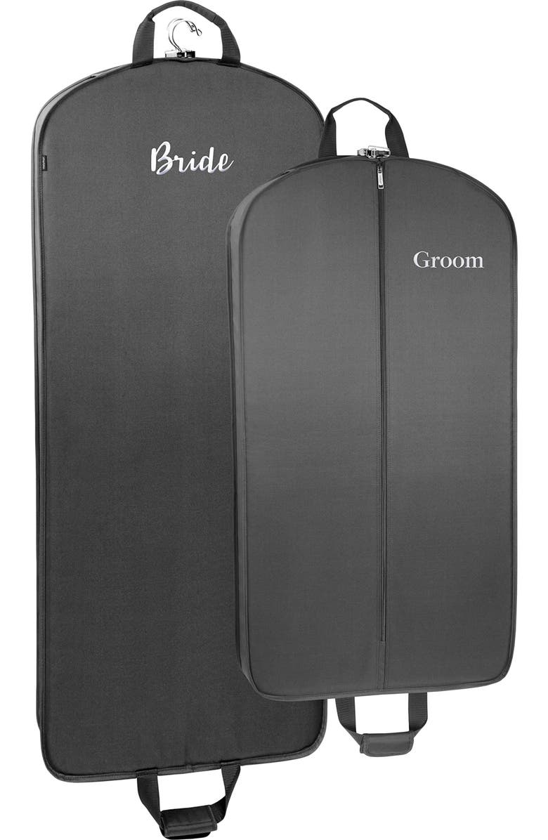 Wallybags Bride & Groom 2-Piece Deluxe Travel Garment Bag Set, Main, color,