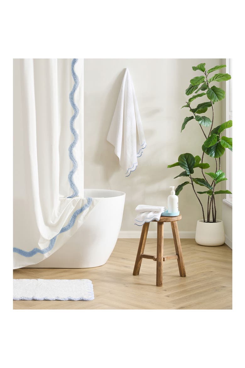 Scallop 4-Piece Towel Set, Alternate, color, BLUE