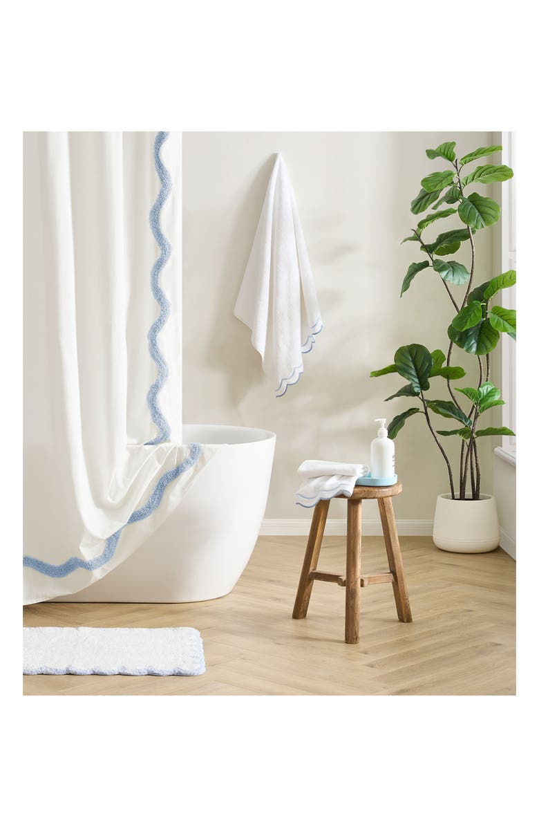 Peri Home Scallop 4-Piece Towel Set, Alternate, color, Blue