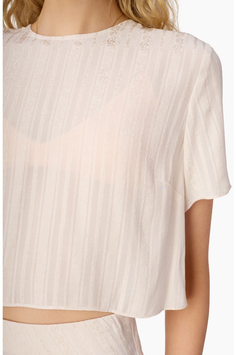 Josey Jacquard Stripe Semisheer Top, Alternate, color, OAT