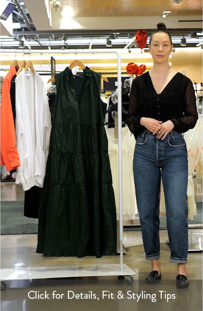 Sleeveless Tiered Cotton Maxi Dress, sales video thumbnail