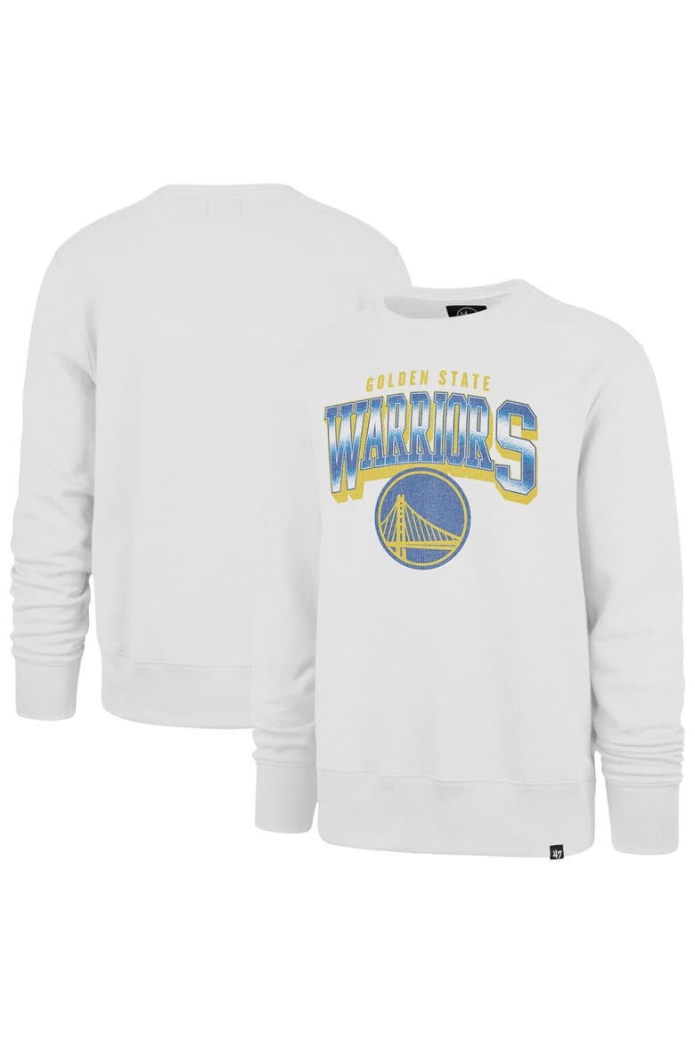 Men's '47 White Golden State Warriors Spotlight Headline Pullover Sweatshirt, Alternate, color, White