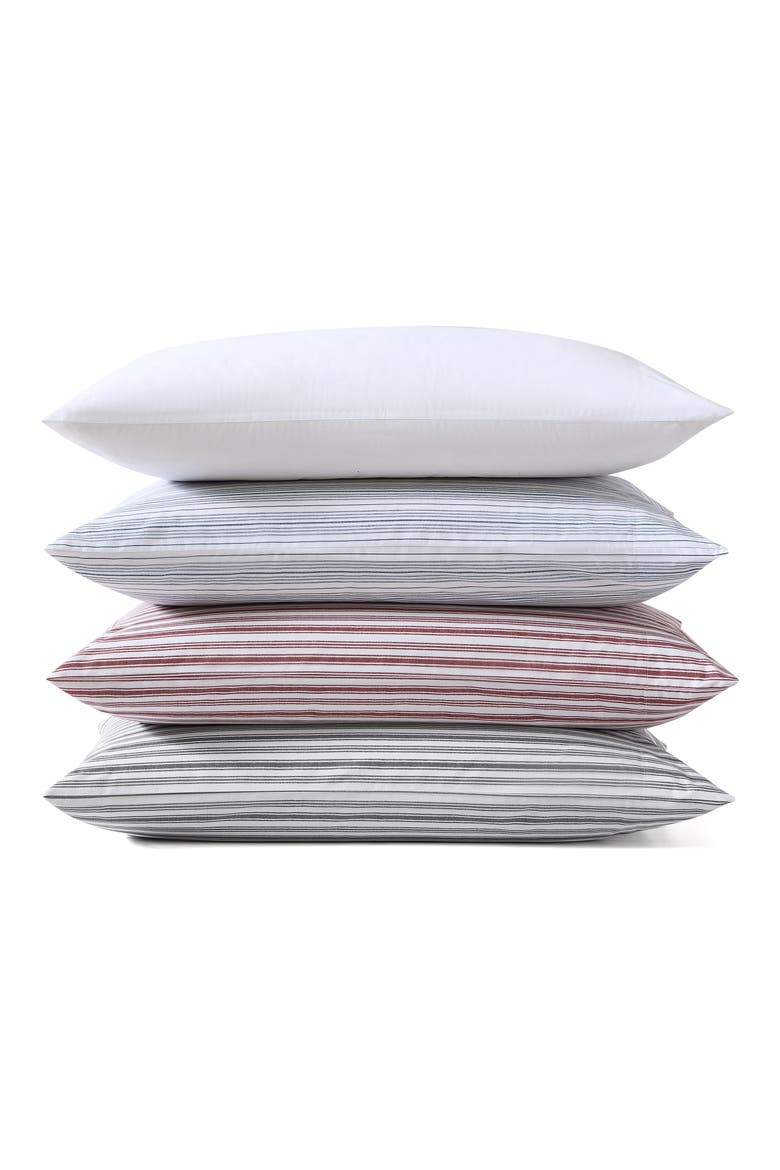Beaux Stripe Set of 2 Pillowcases, Alternate, color, DARK BLUE