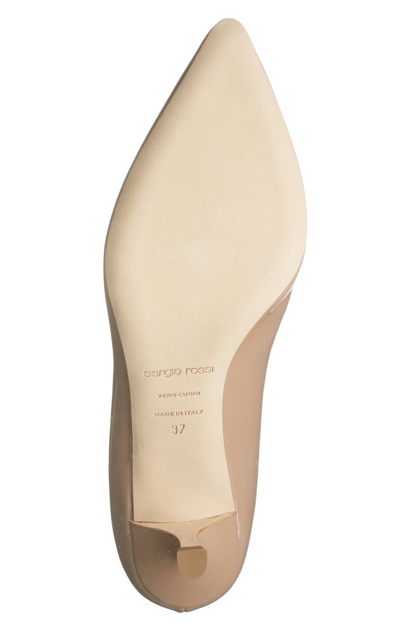 Sergio Rossi Vitellino Vernice Patent Leather Pump, Alternate, color, 