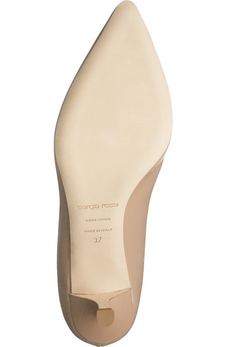 Sergio Rossi Vitellino Vernice Patent Leather Pump, Alternate, color,