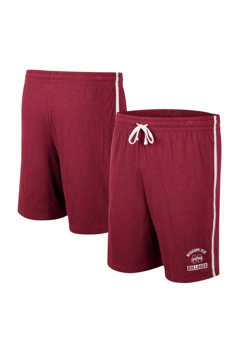 COLOSSEUM Men's Colosseum Maroon Mississippi State Bulldogs Thunder Slub Shorts, Main, color, Maroon