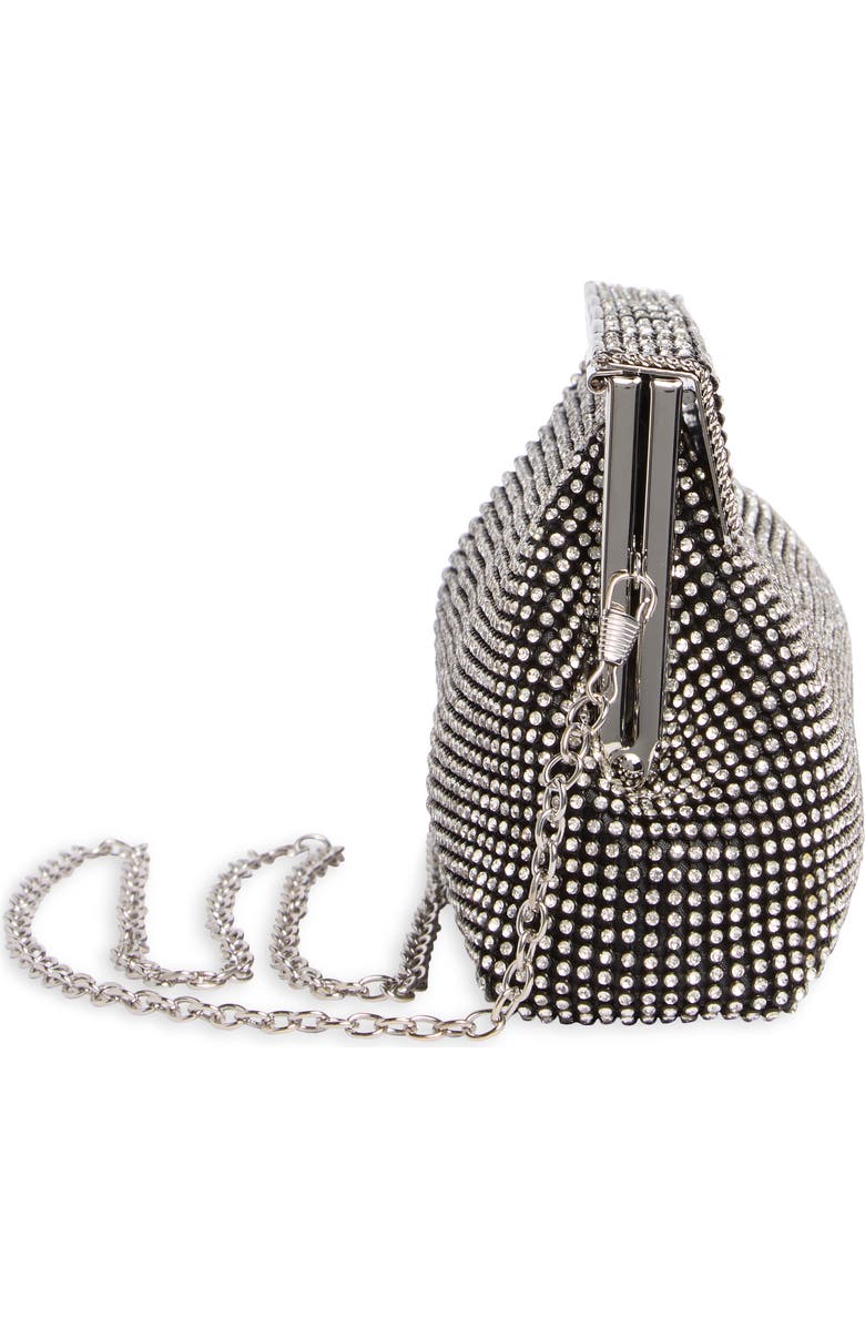 BCBG Shimmer Frame Clutch, Alternate, color, Black