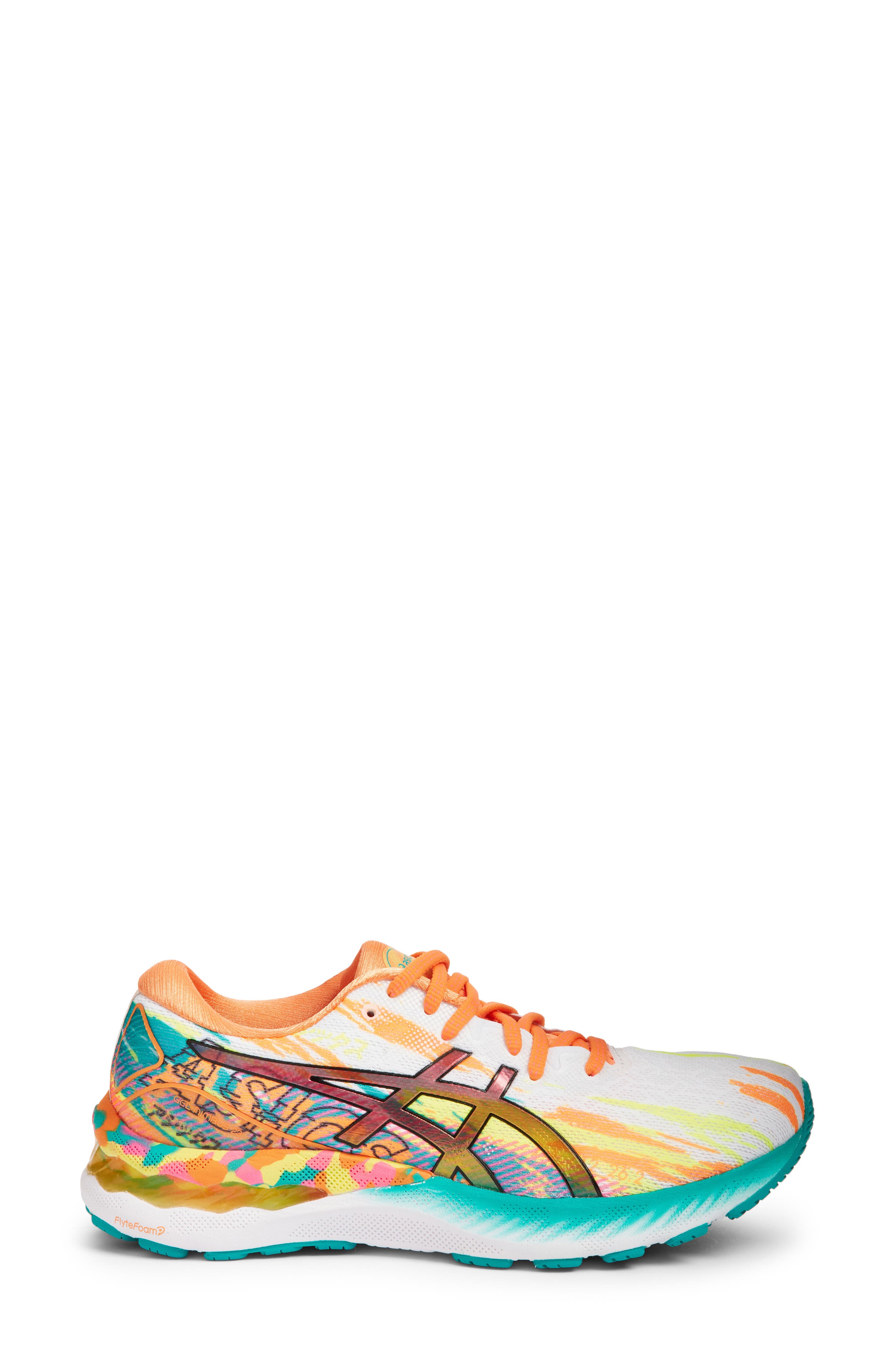 GEL-Nimbus 23 Running Shoe, Alternate, color, HOT PINK/ SOUR YUZU