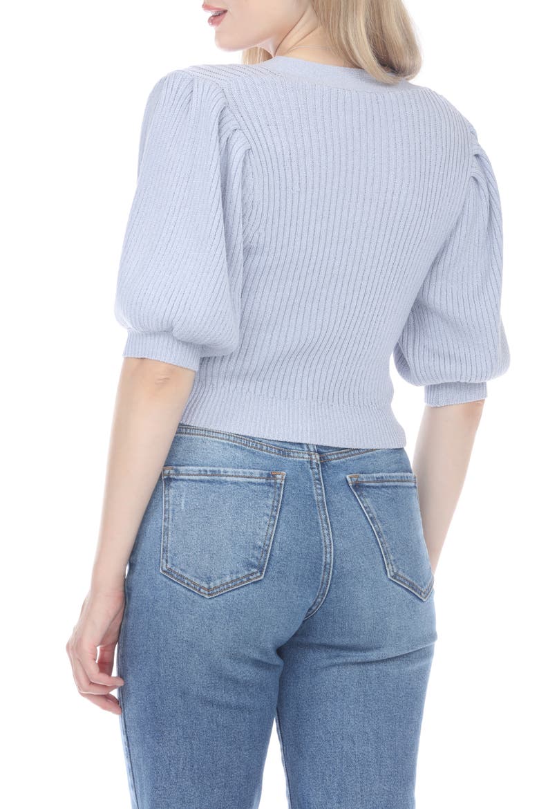 Puff Sleeve Cardigan, Alternate, color, LAVENDER