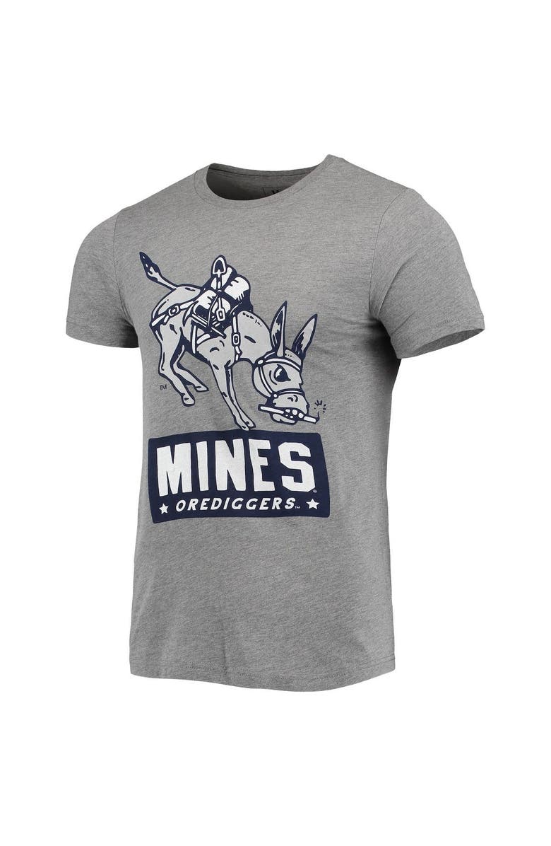 HOMEFIELD Men's Homefield Gray Colorado School of Mines Orediggers Vintage Blaster the Burro T-Shirt, Alternate, color,