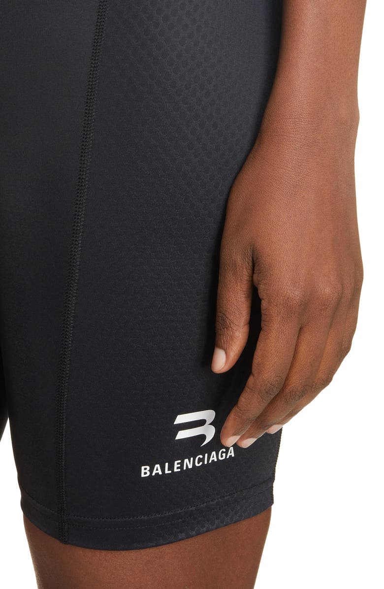 Balenciaga Logo Biker Shorts, Alternate, color, 