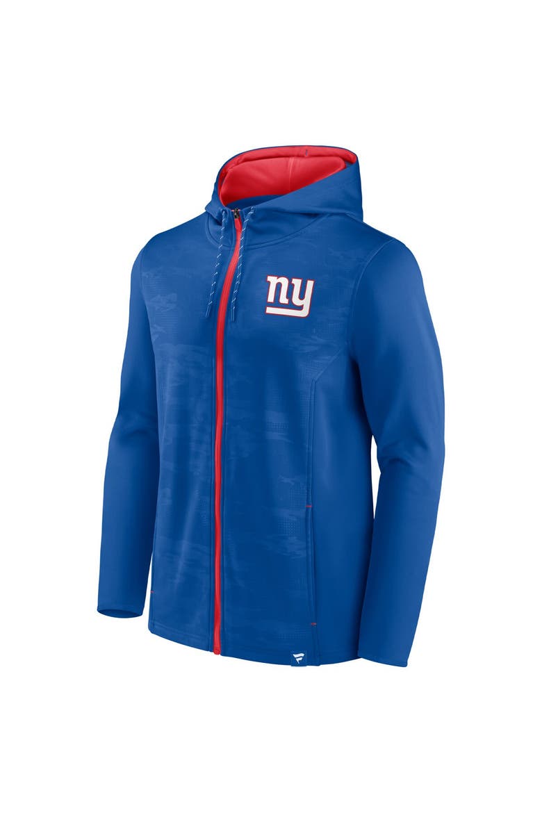 Men's Fanatics Branded Royal/Red New York Giants Ball Carrier Full-Zip Hoodie, Alternate, color, Royal